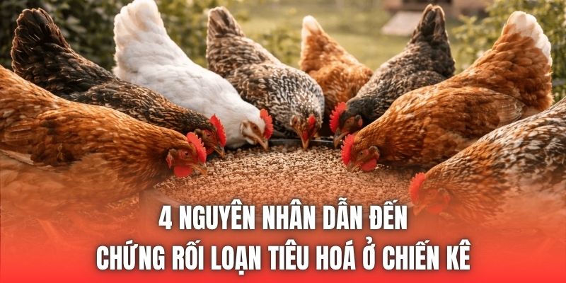 4 nguyên nhân dẫn đến chứng rối loạn tiêu hoá ở chiến kê